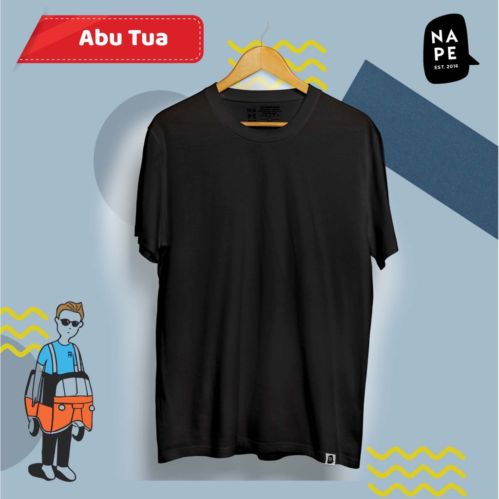  Kaos  Polos  Nape Abu Tua Shopee  Indonesia