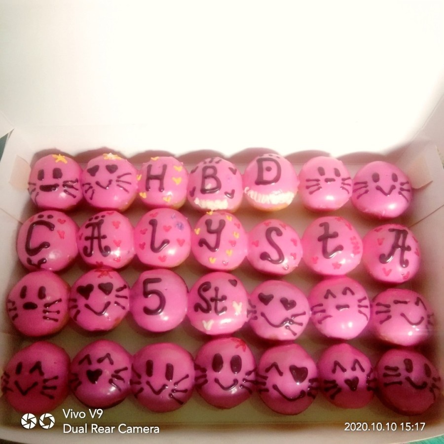 

donat mini ulang tahun isi 28pcs