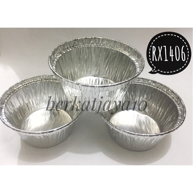 RX 1406 Aluminium Foil Cup (Isi 10 Pcs) Alumunium Tray Bowl