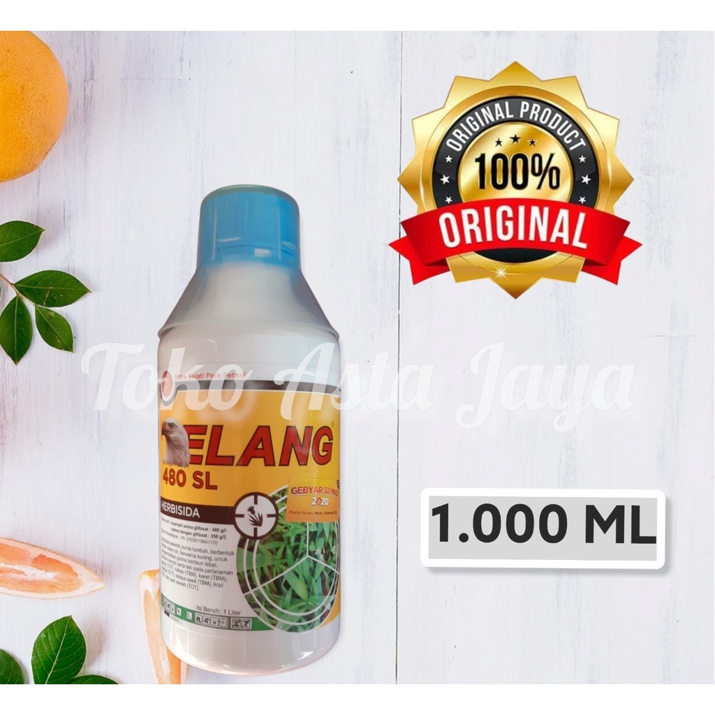 ELANG GOLD 480SL HERBISIDA 1 LITER - OBAT RUMPUT LIAR PEMBASMI GULMA