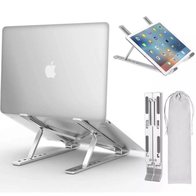 Laptop Notebook Macbook Tablet Stand Aluminium Adjustable Duduk Portable Notebook Holder LS-01&LS02-4
