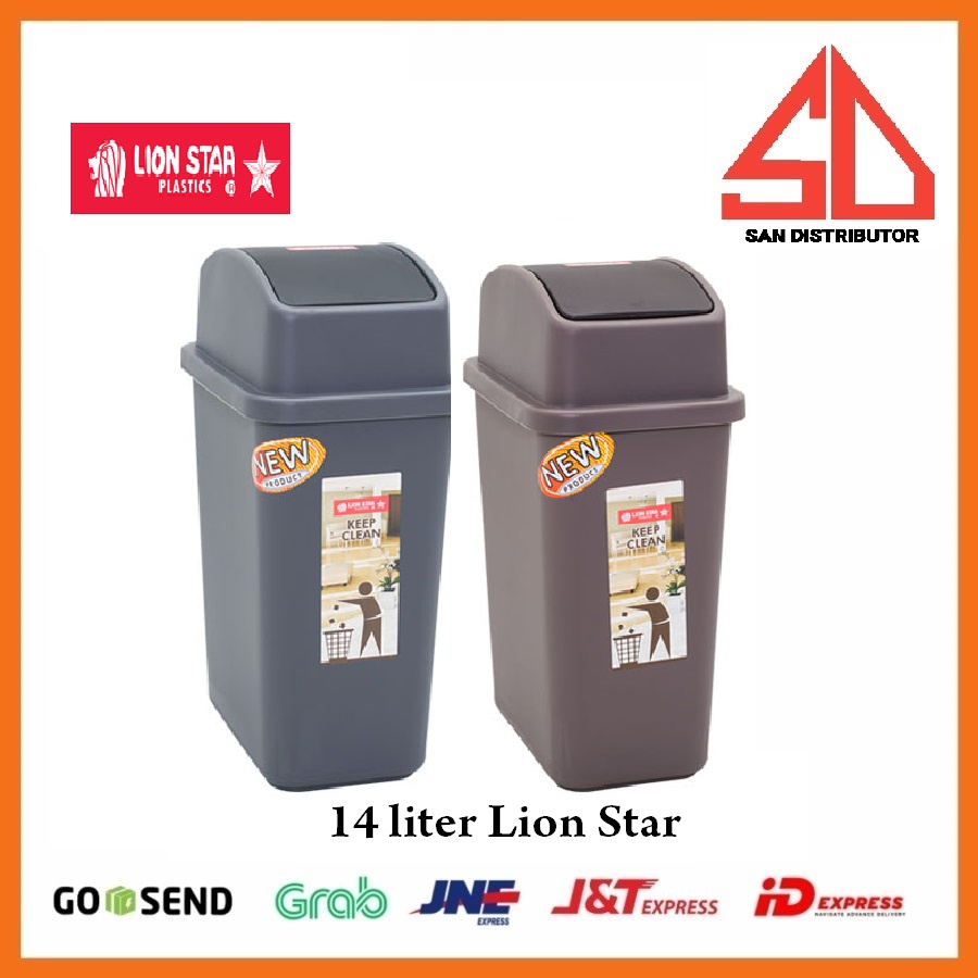 Tempat Sampah tong sampah Kotak Sampah Lion Star C-50 14 Liter murah