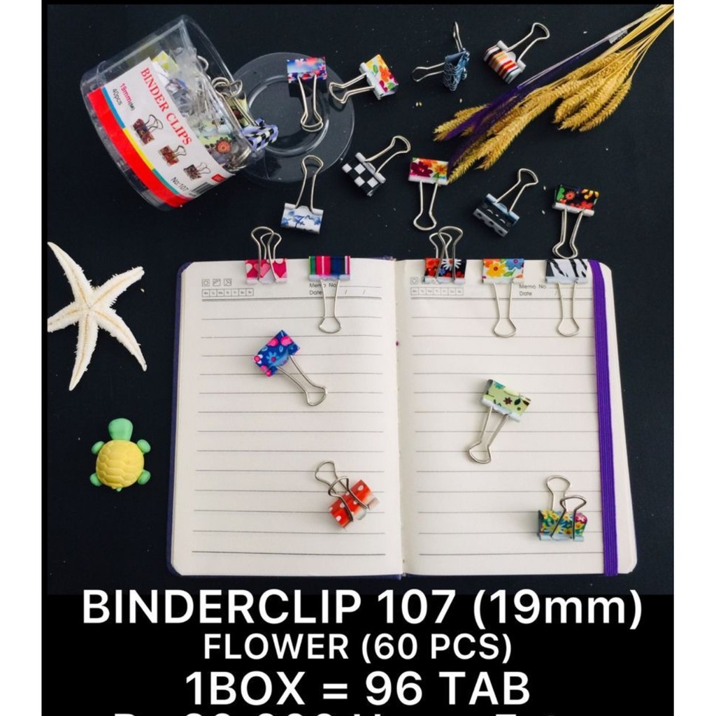 

binder klip satuan 107 flower