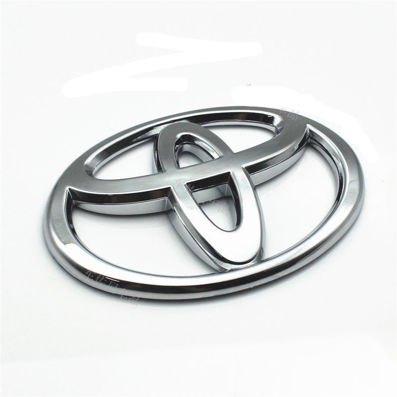 1pc Stiker Emblem / Badge Logo TOYOTA Warna Krom Untuk Bagasi Depan / Belakang Mobil TOYOTA