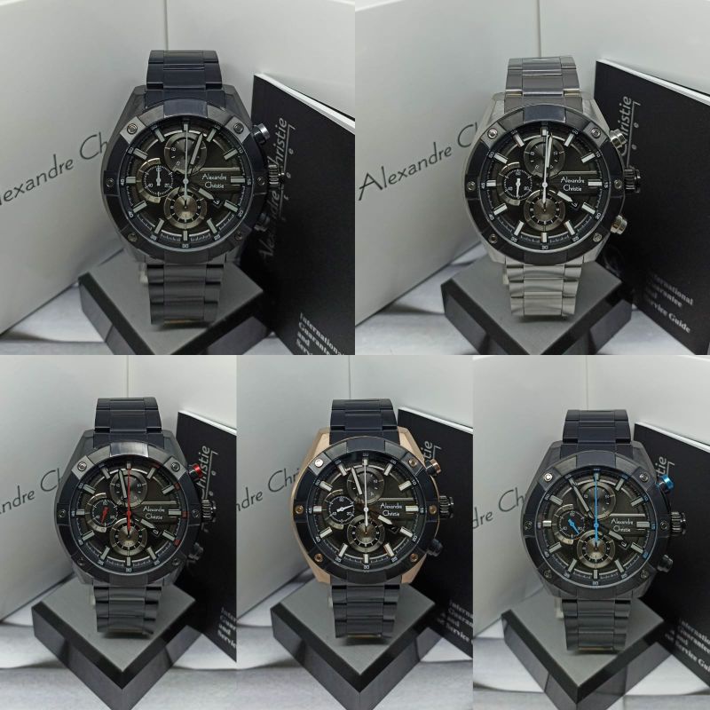 Jam Tangan Pria Alexandre Christie 6604 AC6604 AC 6604 Tali Besi / Stainless steel