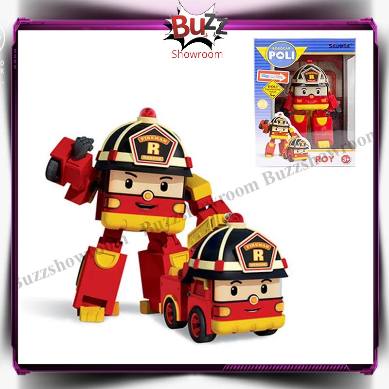 Robocar Poli Transform Mainan Anak Figure Robot Amber Roy Heli