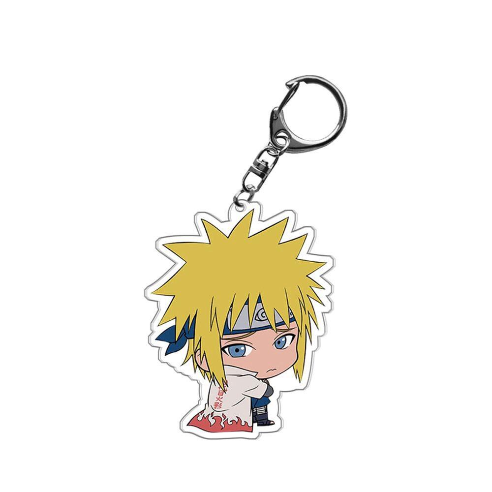 Lanfy Naruto Gantungan Kunci Untuk Anak-Anak Liontin Miniatur Anime Jepang Darah Panas Anime Acrylic Key Ring