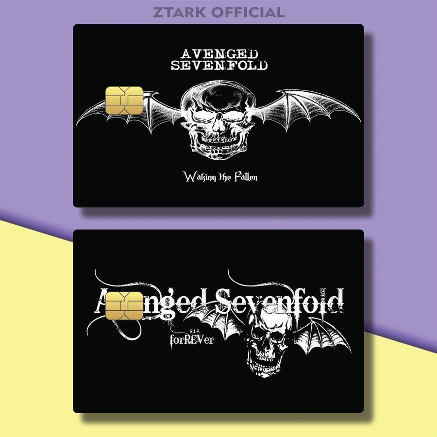 SKIN FLAZZ BAND GITARIS AVENGED SEVENFOLD HOLOGRAM RREXM/IOY04/ STICKER KTP BAND AVENGED SEVENFOLD /