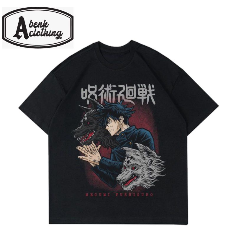 KAOS VINTAGE JUJUTSU KAISEN - MEGUMI FUSHIGORO | T-SHIRT BAJU ANIME MANGA JAPAN | KAOS JUJUTSU KAISE