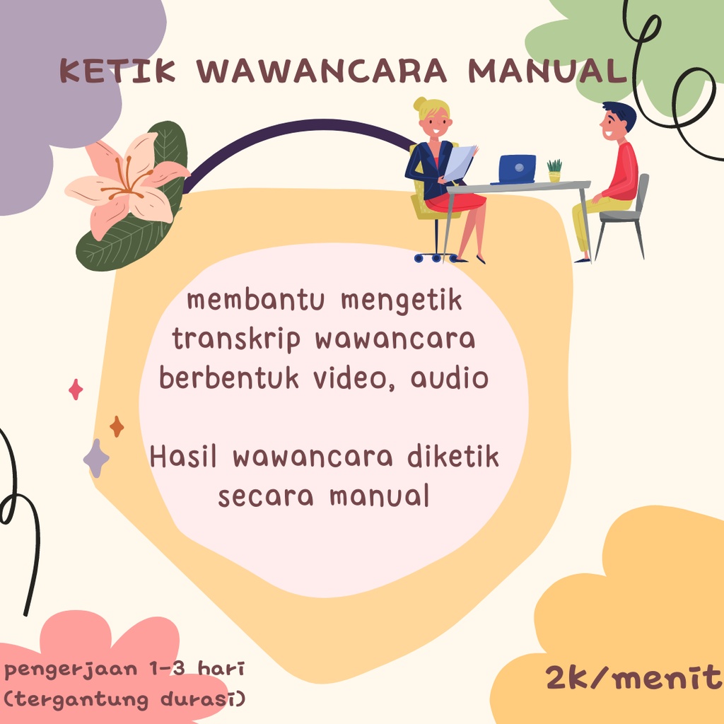 ketik transkrip wawancara murah