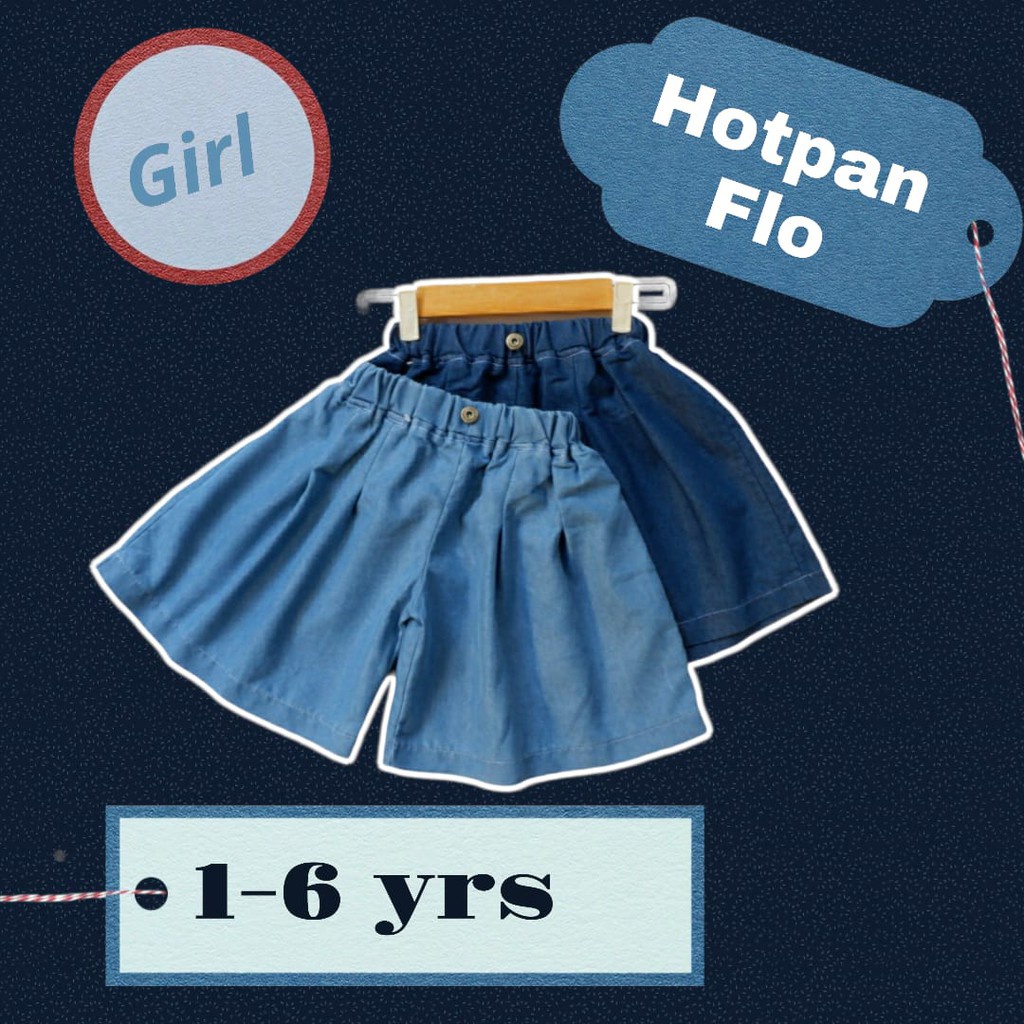 CELANA PENDEK ANAK HOTPANTS FLO CELANA PENDEK JEANS ANAK 1-6Th Celana Pendek Anak Jeans HOT PANTS FLO/ CELANA PENDEK ANAK PEREMPUAN