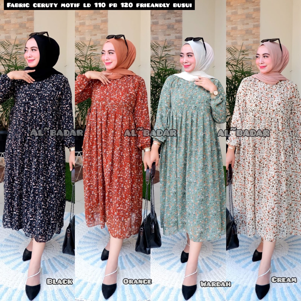 [ BISA COD ] MIDI DRESS CERUTY BABYDOLL MOTIF FRIEANDLY BUSUI,MIDIDRESS BUSUI MOTIF MODEL TERBARU,MIDI CERUTY TERLARIS,MIDI CERUTY TERHITS