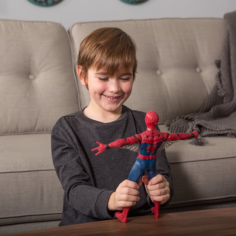 Mainan Boneka Action Figure Spiderman Disney Avengers Mata Dapat Dilepas Bahan PVC Ukuran 29CM