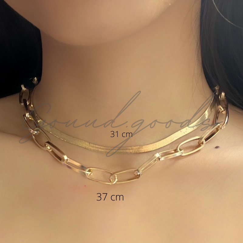 Clarice Necklace / Kalung Wanita Korea / Aksesoris Wanita / Kalung Rantai / Kalung Aesthetic / Kalung Layer Polos