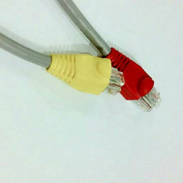 Kabel Lan/UTP Cat5e + rj45  Ukuran [1 Meter]