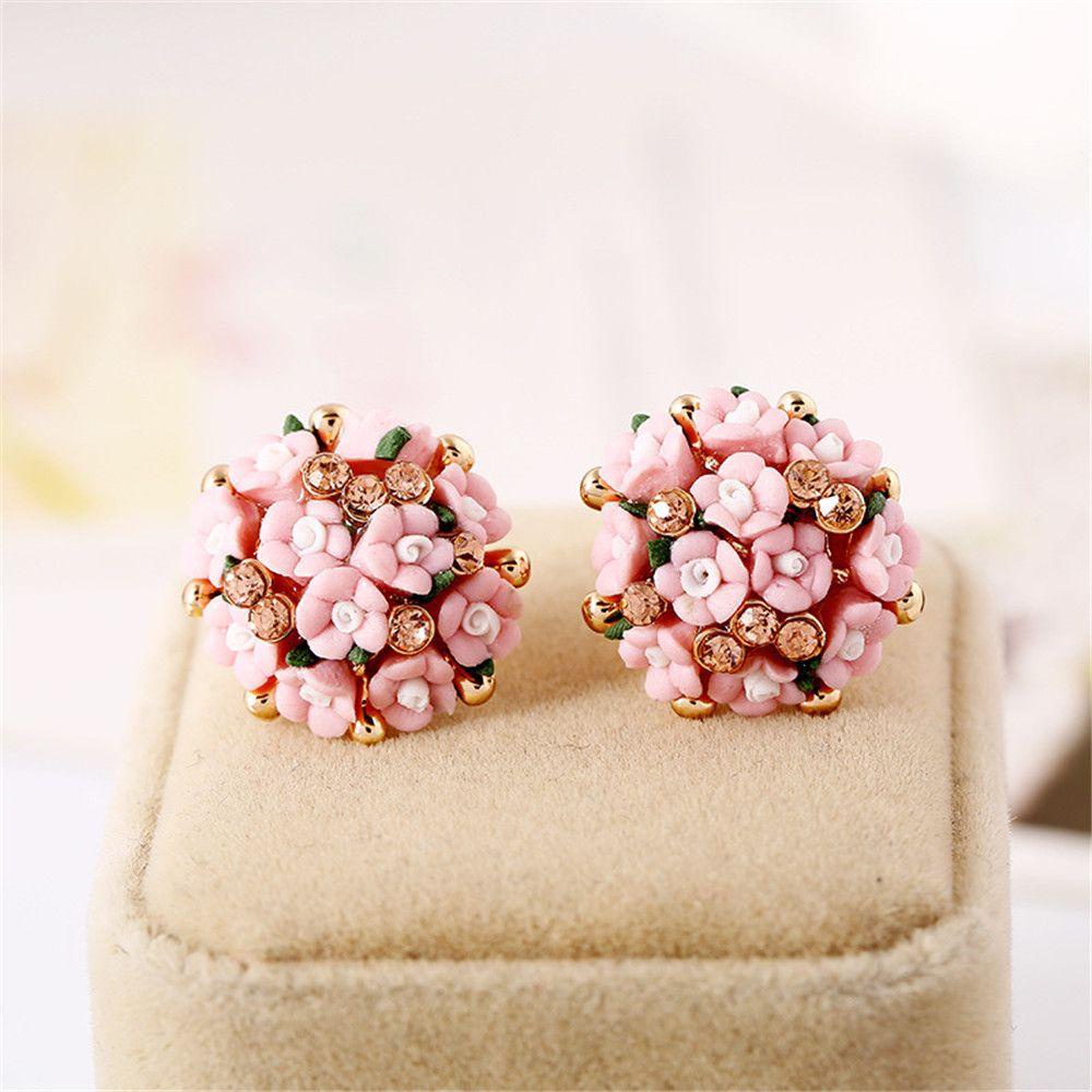 Anting Nanas Fashion Porselen Paduan Pribadi Ear Stud