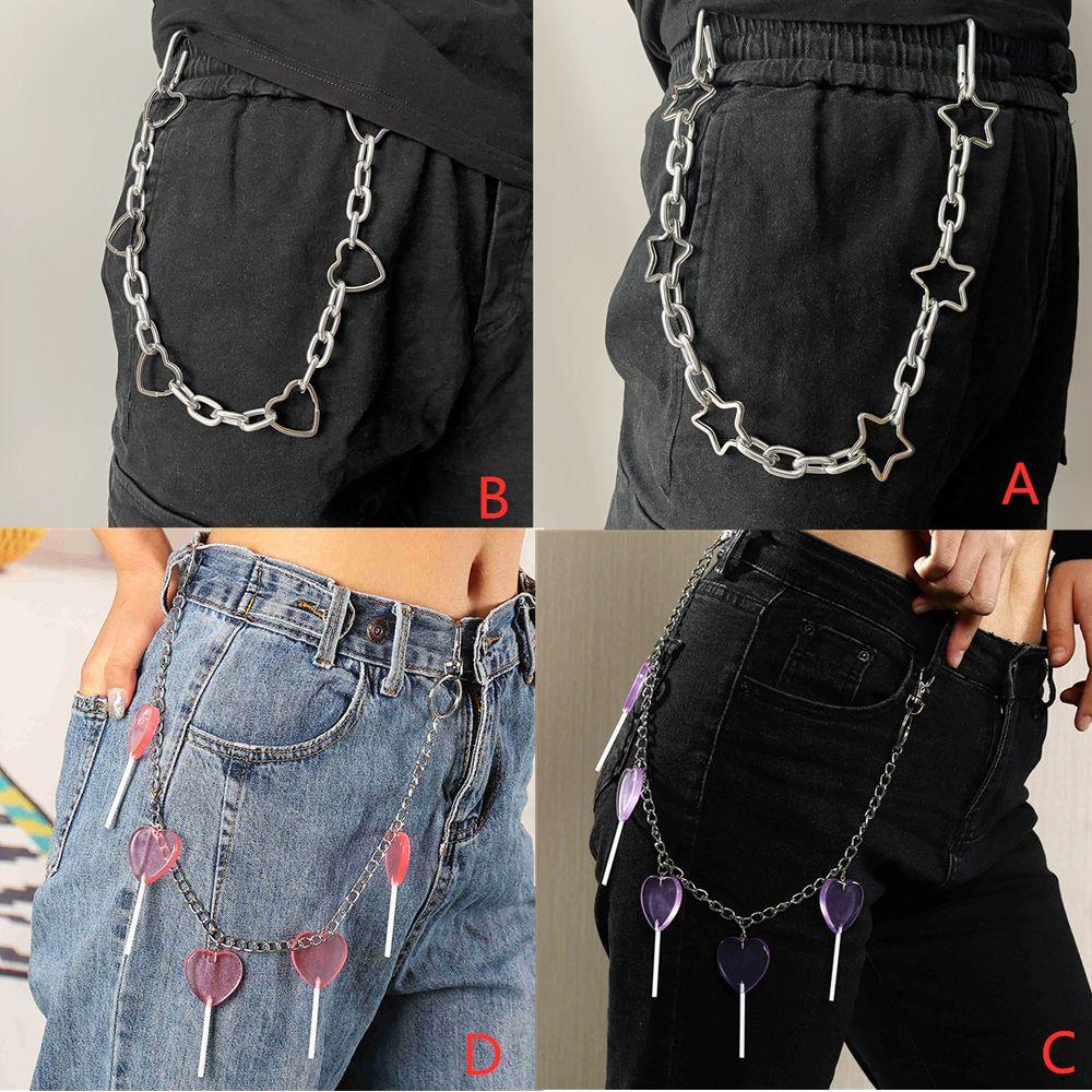 Lily Rantai Pinggang Fashion Baru Jeans Jewerly Rock Keychain Hip Hop Rantai Keychain