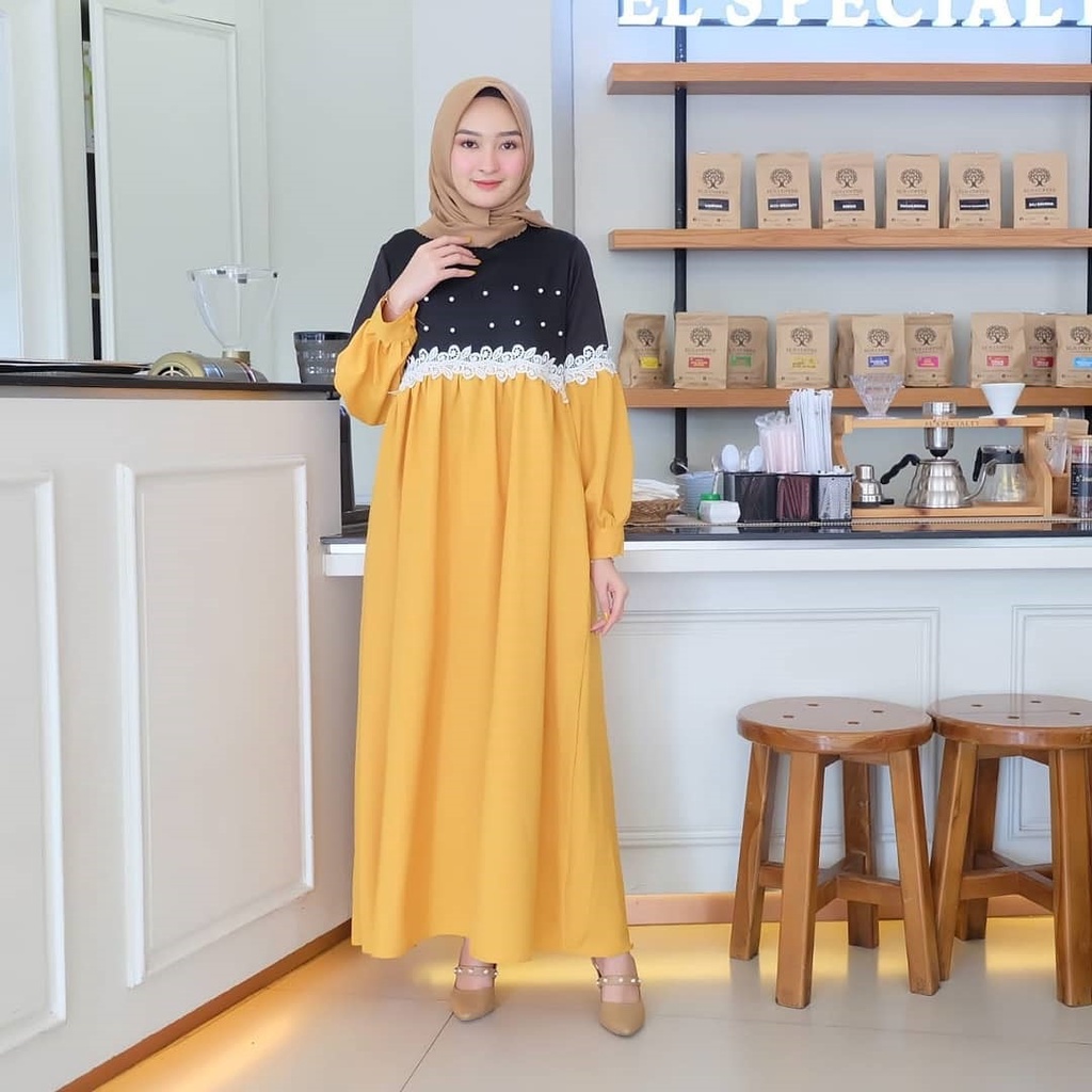 Delisha Maxy Dress Wanita Renda Terbaru