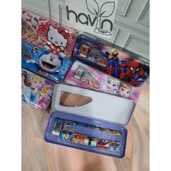 KOTAK PENSIL KALENG ada ISI ukuran TANGGUNG/PENCIL CASE-3