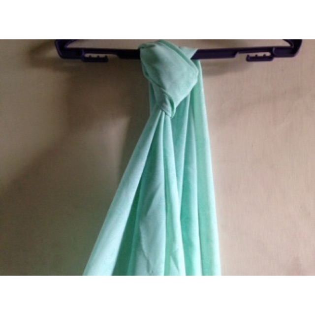preloved jilbab pashmina chiffon motif warna mint
