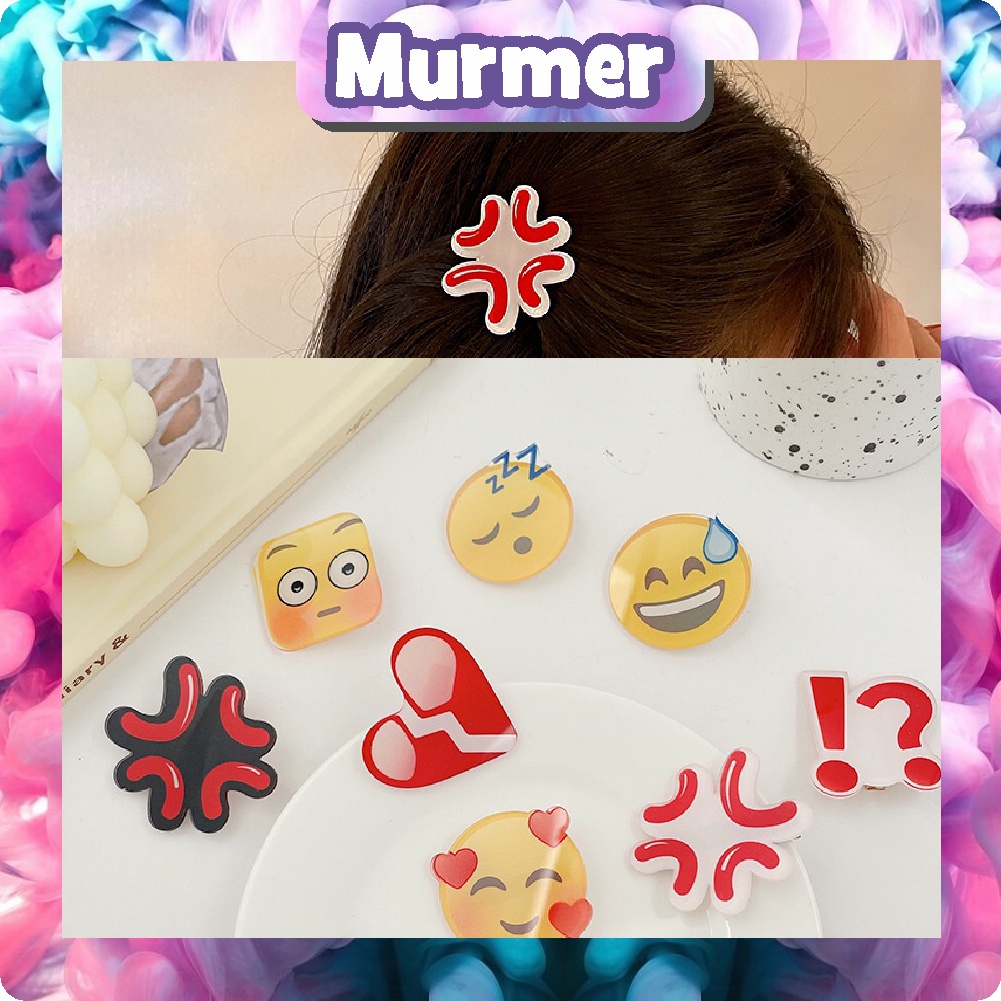 MurmerOfficial Jepit Rambut Motif Emoji Gaya Korea Untuk Wanita R566