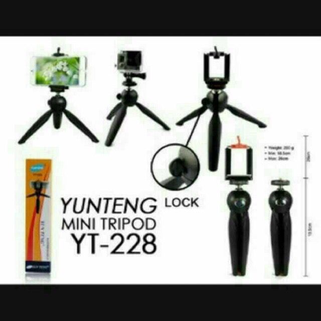 Tripod Mini Yunteng + Holder U YT-228 / YT 228