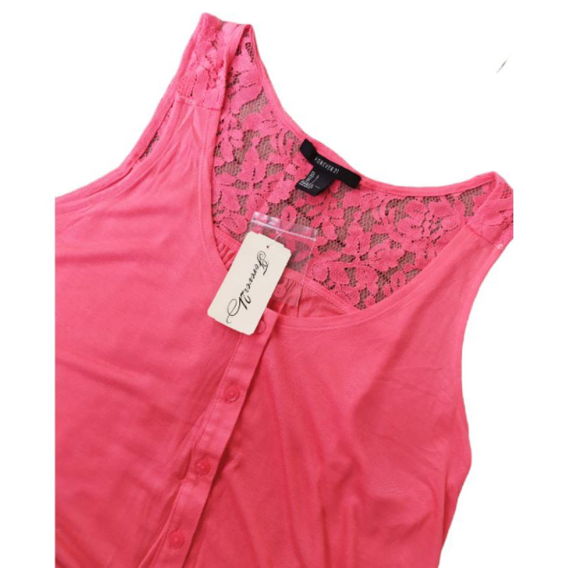 Forever21 bright pink sleeveless top