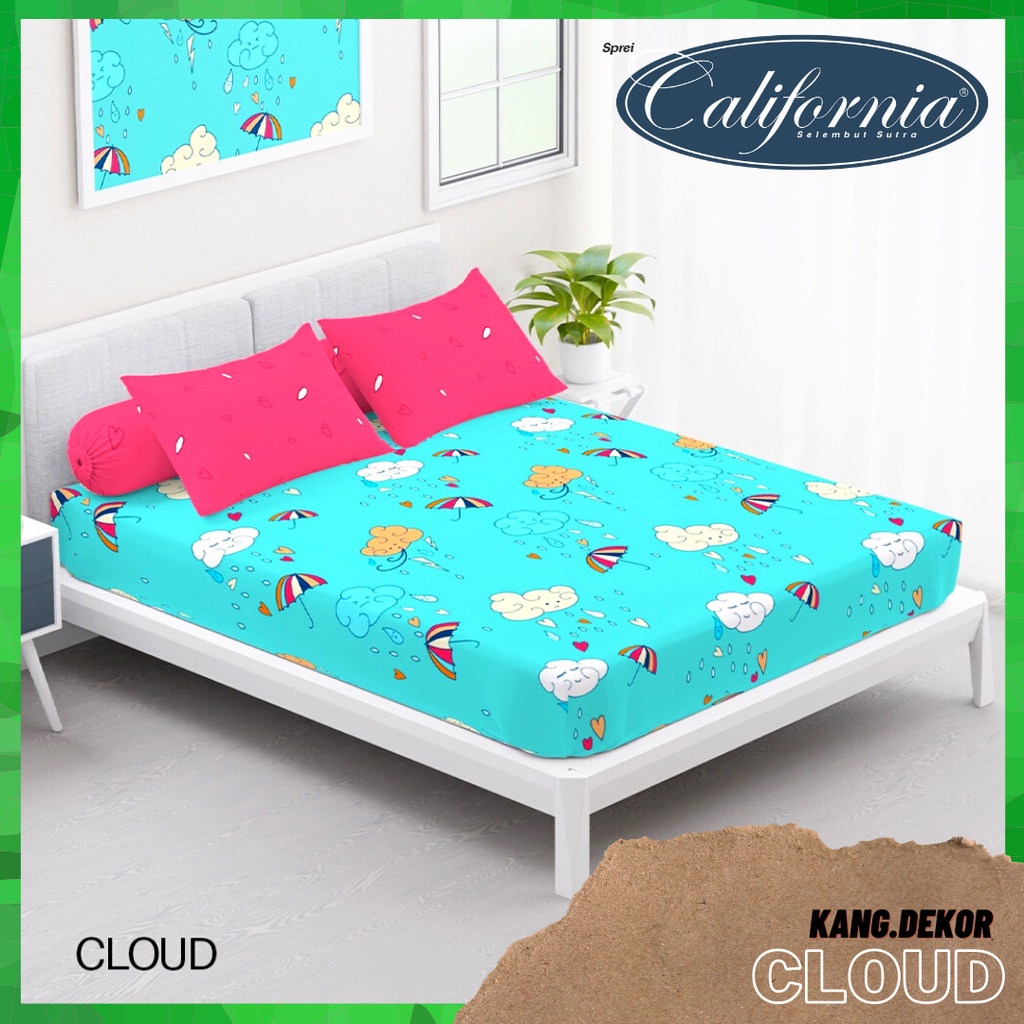 SPREI CALIFORNIA MOTIF CLOUD QUEEN KING SINGLE SIZE 160X200 180X200 120X200 SPREI NO 1 2 3 MURAH SEP