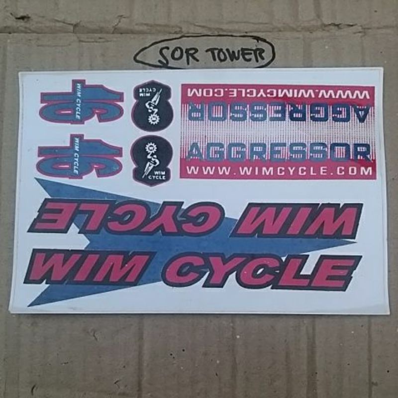 DECAL STICKER SEPEDA WIMCYCLE BMX 12-16-18-20 INCHI