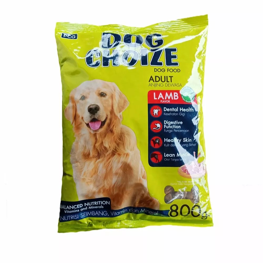 DOG CHOIZE adult lamb kemasan hijau pakan anjing