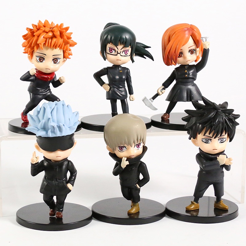 Figure Jujutsu Kaisen set 6 pcs w/ Maki Zenin &amp; Inumaki Figure Anime