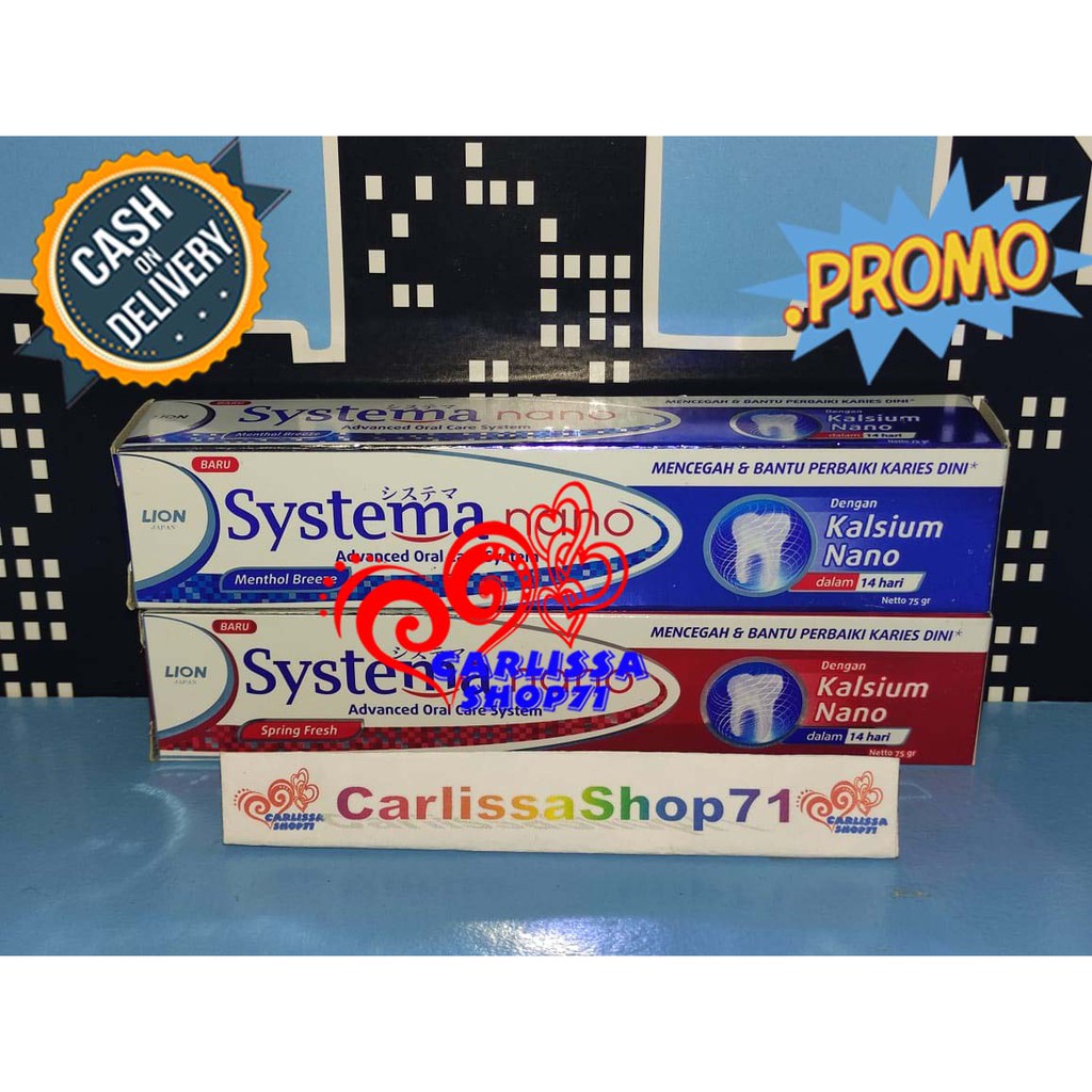 Pasta Gigi Systema Nano Kalsium Nano 75gr Harga Terjangkau