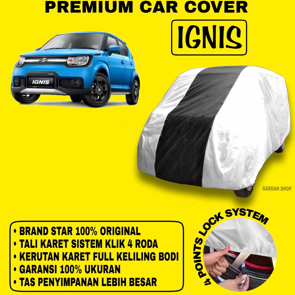 Body Cover IGNIS SILVER HITAM Penutup Bodi Mobil Ignis Waterproof PREMIUM