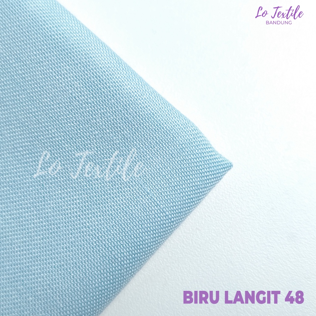 Kain Katun Toyobo Fodu Premium 0.5 Meter (Seri 1) - Bahan Katun Podu Cotton Koko Gamis Meteran-Biru Langit - 48