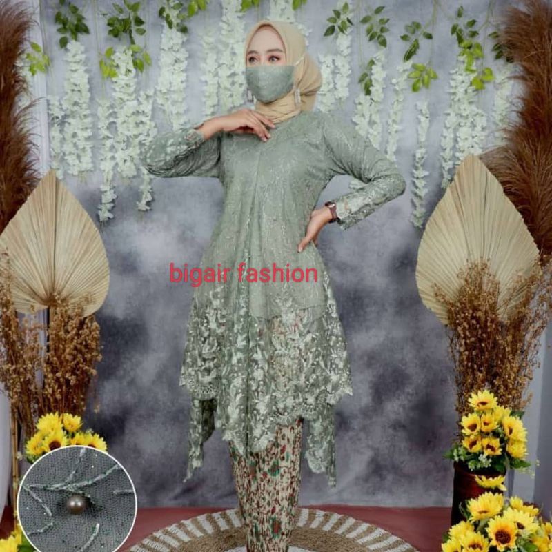 KEBAYA TUNIK MAURI MODERN/KEBAYA TUNIK JUBRAI  BUSUI FRIENDLY/KEBAYA BAHAN TULLE/KEBAYA PESTA by BA