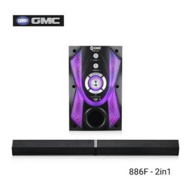 speaker gmc 886f   2in1 bluetooth usb /soundbar gmc