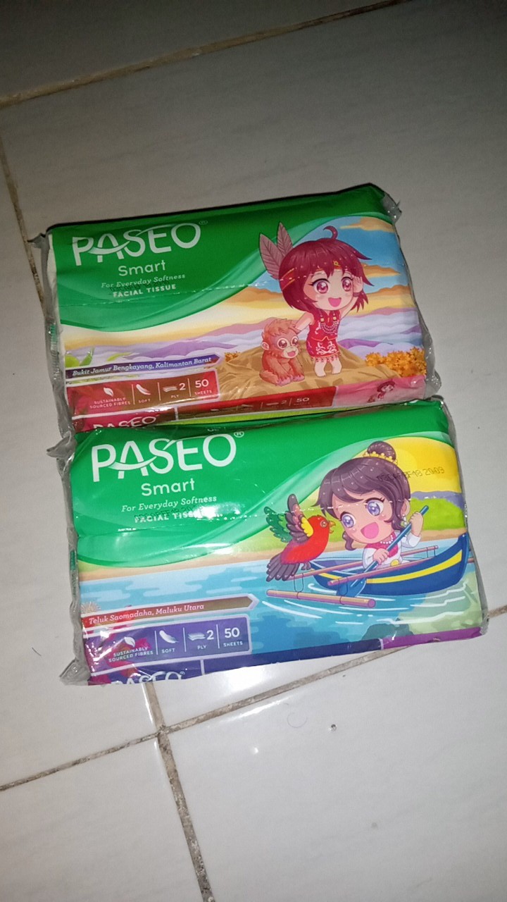 Tissue Paseo Smart Facial Travel Pack 50 Sheets