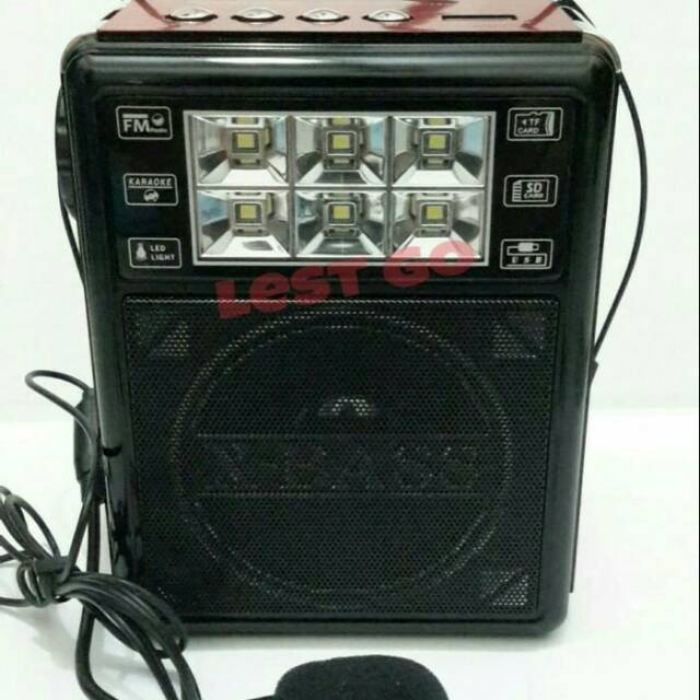 MURAH GOLON ORI RX 198 SPEAKER PORTABLE RADIO WITH LAMPU LED SENTER