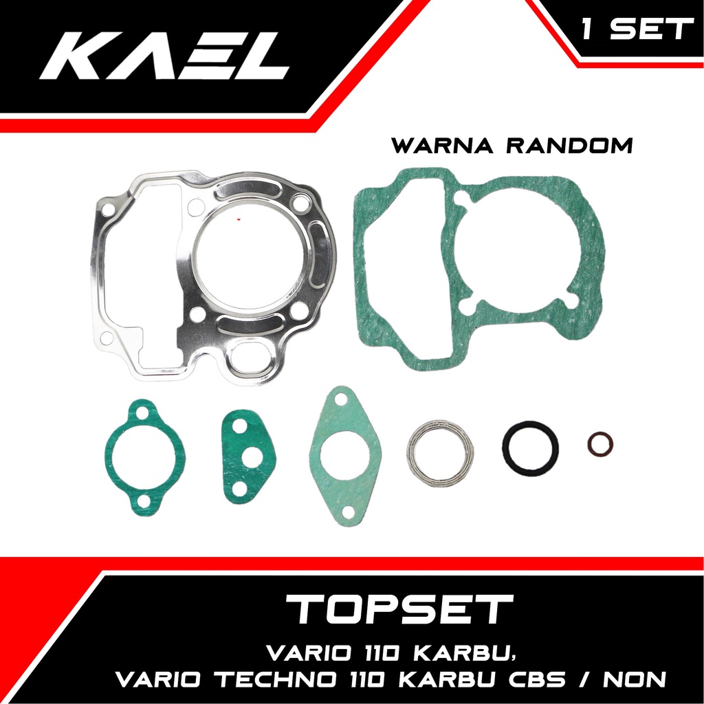 Topset Honda Vario 110 Karbu &amp; Vario Techno Carbu 110 CBS / Non CBS Lama-Old-Awal Top Set Gasket-Paking-Packing Kit