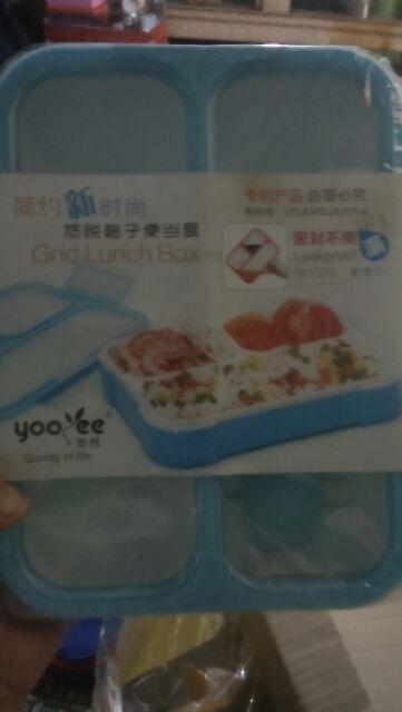 Yooyee Sekat 3 Besar Lunch Box Yooyee Sekat 3 Anti Tumpah F1