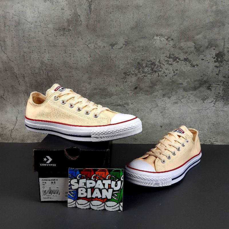 Sepatu Converse Chuck Taylor All Star Classic Ox Beige White