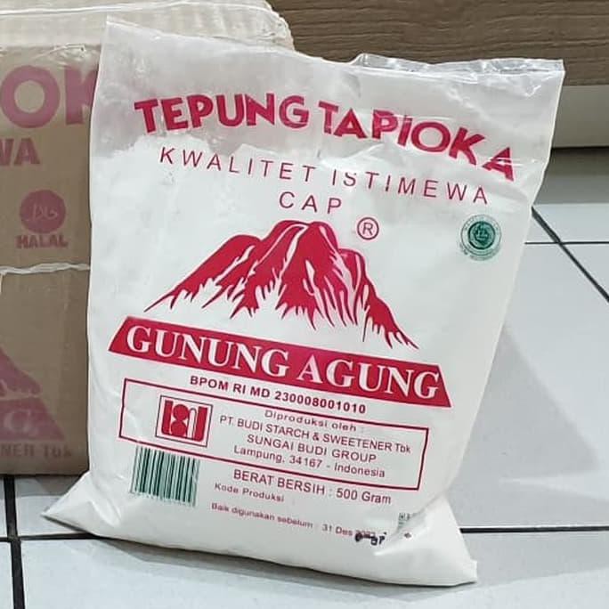 

Big Sale Satuan Tepung Tapioka / Sagu GUNUNG AGUNG 500 gram / 500gr Cuci Gudang Awal Tahun