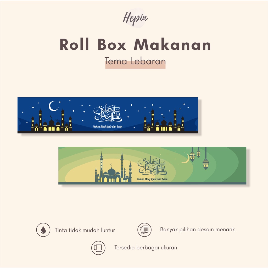 

Roll Box makanan tema LEBARAN-box makanan
