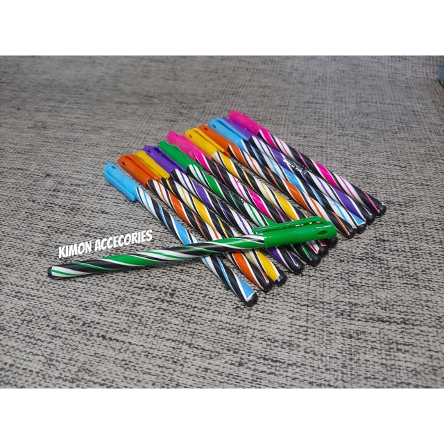 PULPEN GEL HITAM 0.7MM 12pcs PEN MURAH WARNA WARNI PULPEN PELANGI BAGUS