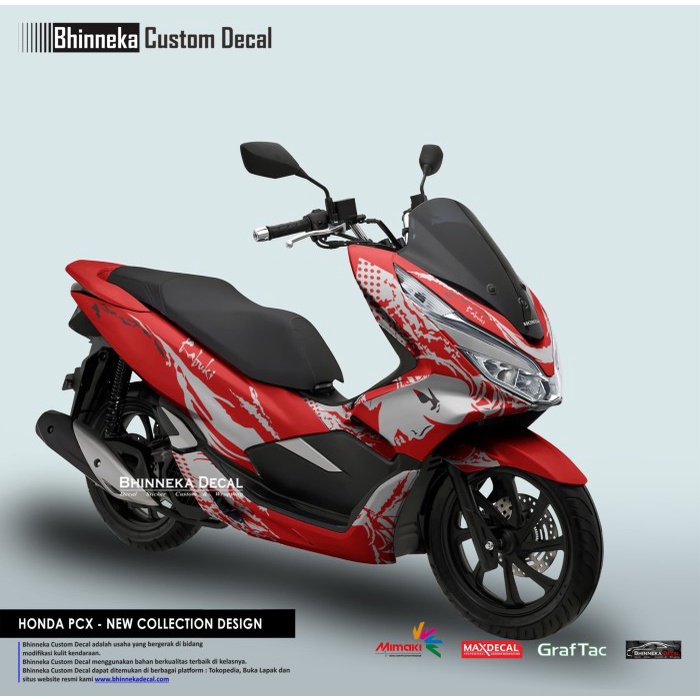 Decal Stiker HONDA PCX 150 KABUKI MERAH