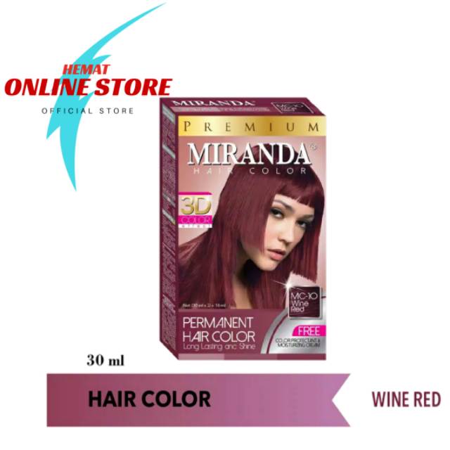 Miranda Permanent Hair Color Cat Rambut MC-10 - Wine Red
