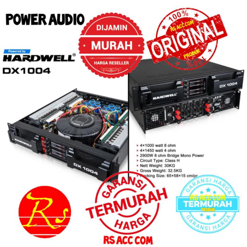 Power Hardwell DX 1004F Amplifier 4 Channel Hardwell DX1004 Original