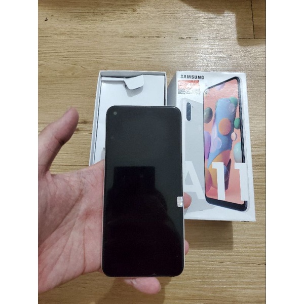 SAMSUNG GALAXY A11 DUAL SIM RAM 3/32GB EX SEIN SECOND FULLSET NO MINUS