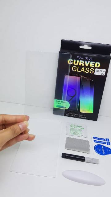 UV Glass Samsung Note 10 6.3&quot; Tempered Glass Curve Samsung Galaxy Note 10 N971 Full Layar Lengkung