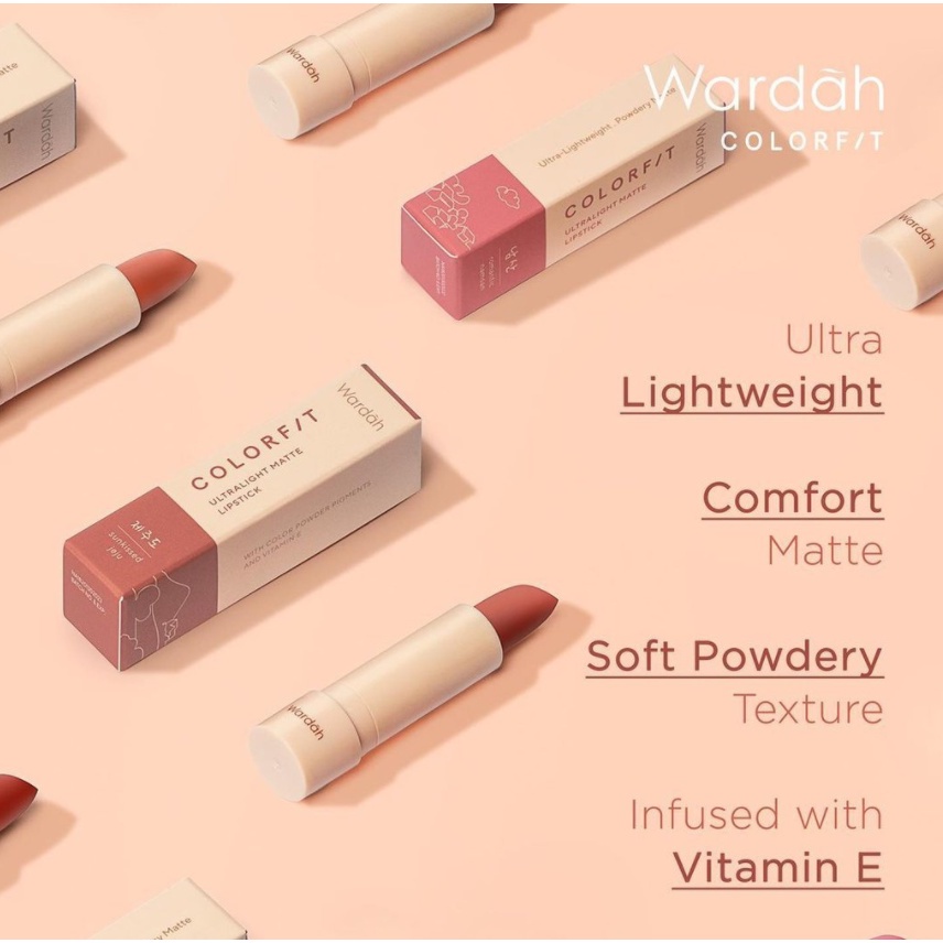 WARDAH Korea Edition Colorfit Ultralight Matte Lipstick / Lipstik BPOM